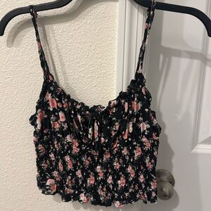 Women’s cropped floral camisole